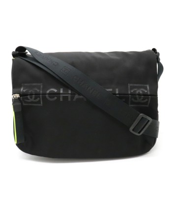 Seal CHANEL Sports Line Coco Mark Shoulder Bag Nylon Black Neon Yellow commande en ligne