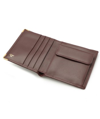 Cartier Mastline Mast de Bi-Fold Wallet Leather Bordeaux L3000451 le des métaux précieux