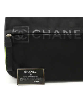 Seal CHANEL Sports Line Coco Mark Shoulder Bag Nylon Black Neon Yellow commande en ligne