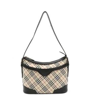 BURBERRY shoulder bag plaid canvas leather beige black vous aussi creer 