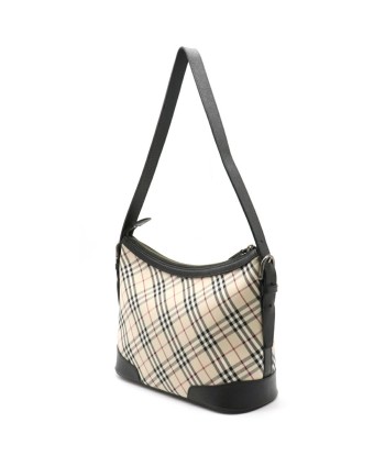 BURBERRY shoulder bag plaid canvas leather beige black vous aussi creer 