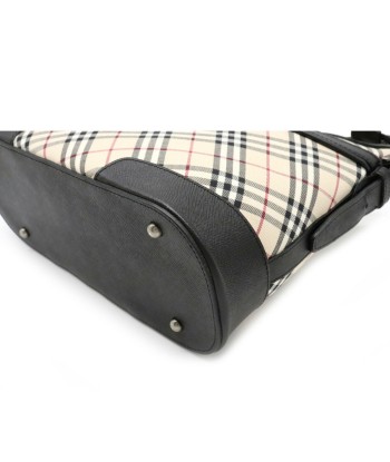 BURBERRY shoulder bag plaid canvas leather beige black vous aussi creer 