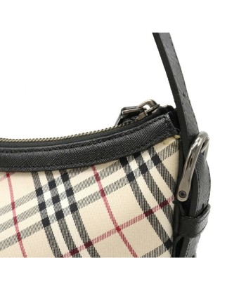 BURBERRY shoulder bag plaid canvas leather beige black vous aussi creer 