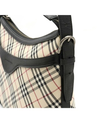 BURBERRY shoulder bag plaid canvas leather beige black vous aussi creer 