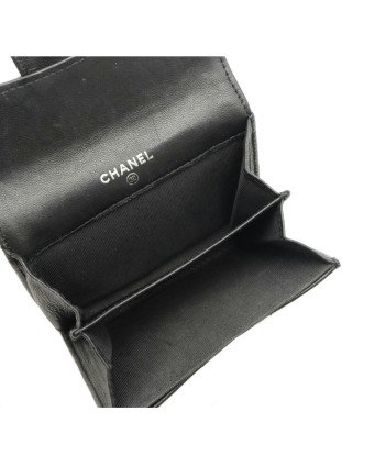 CHANEL Chanel Matrasse Coco Mark Coin Purse Card Case Business Holder Lambskin Leather Black Découvrez la collection