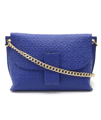 LOEWE Loewe Anagram Avenue Shoulder Bag Leather Blue 310.89.N49 pour bénéficier 