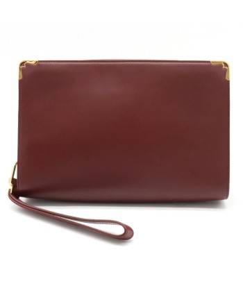 Cartier Mustline Clutch Bag Second Leather Bordeaux Red prix