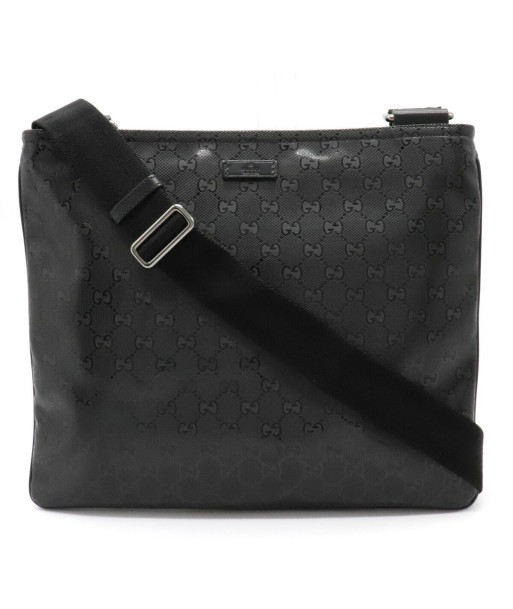 GUCCI Gucci GG Imprime Crossbody Shoulder Bag PVC Leather Black 201446 votre