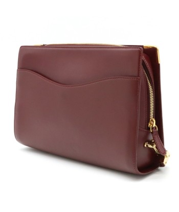 Cartier Mustline Clutch Bag Second Leather Bordeaux Red prix