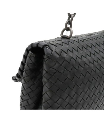 BOTTEGA VENETA Intrecciato Shoulder Bag Leather Black 355724 le des métaux précieux