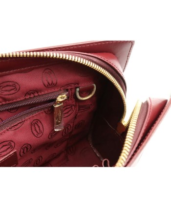 Cartier Mustline Clutch Bag Second Leather Bordeaux Red prix