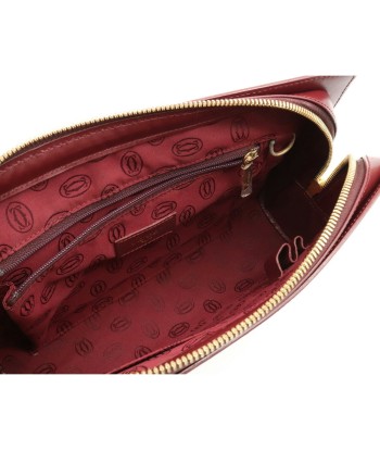 Cartier Mustline Clutch Bag Second Leather Bordeaux Red prix