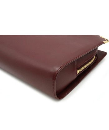 Cartier Mustline Clutch Bag Second Leather Bordeaux Red prix