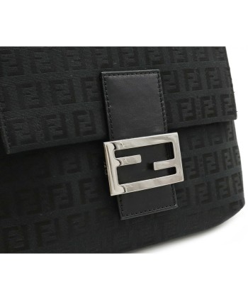 FENDI Fendi Zucchino pattern shoulder bag canvas leather black 8BT075 paiement sécurisé