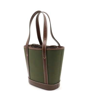 HUNTING WORLD Tote Bag Shoulder Canvas Leather Green Dark Brown Fin de série