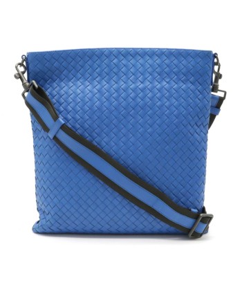 BOTTEGA VENETA Bottega Veneta Intrecciato Shoulder Bag Leather Blue Black 276356 livraison gratuite