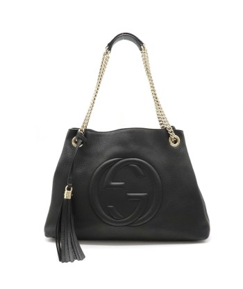 GUCCI Gucci Soho Interlocking G Chain Bag Shoulder Tote Leather Black 308982 sur le site 