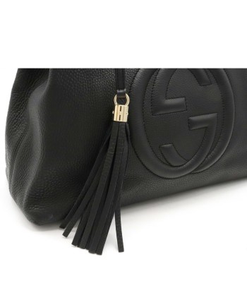 GUCCI Gucci Soho Interlocking G Chain Bag Shoulder Tote Leather Black 308982 sur le site 