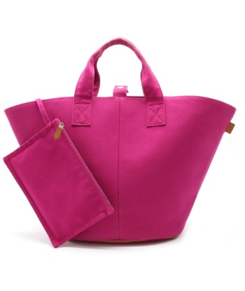 HERMES Hermes Panied Plage MM Tote Bag Handbag Canvas Leather Pink Amélioration de cerveau avec