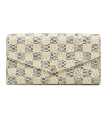 LOUIS VUITTON Louis Vuitton Damier Azur Portofeuil Sarah Bi-Fold Wallet Long N63208 pas cher chine