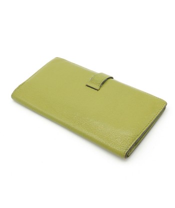 HERMES Hermes Bearn Classic Long Bi-Fold Wallet Goat Leather Green  I Engraved le concept de la Pate a emporter 