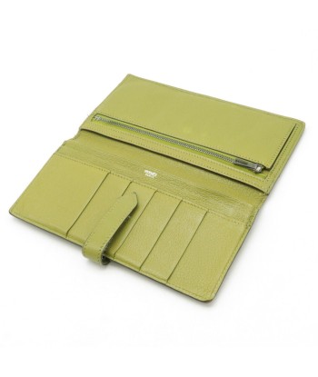 HERMES Hermes Bearn Classic Long Bi-Fold Wallet Goat Leather Green  I Engraved le concept de la Pate a emporter 