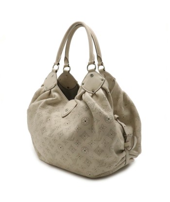 LOUIS VUITTON Monogram Mahina XL Tote Bag Shoulder Calf Leather Run Ivory White M93059 français