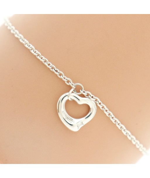 TIFFANY & Co. Tiffany Open Heart Elsa Peretti Silver 925 Womens Bracelet Voir les baskets