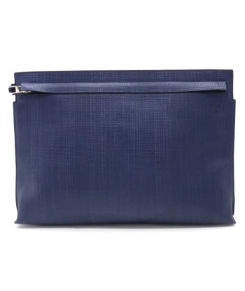 LOEWE Loewe Linen T Pouch Clutch Bag Second Multi Leather Navy Blue 109 Vous souhaitez 