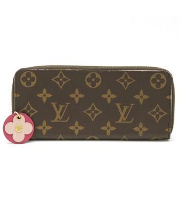 LOUIS VUITTON Monogram Portofeuil Clemence Round Purse Hot Pink Flower M64201 les ctes