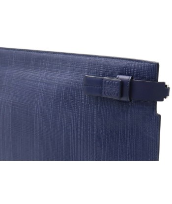 LOEWE Loewe Linen T Pouch Clutch Bag Second Multi Leather Navy Blue 109 Vous souhaitez 