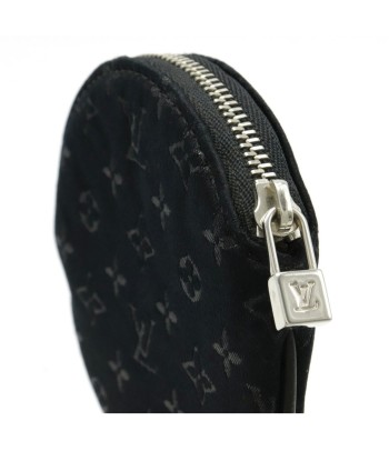 LOUIS VUITTON Monogram Satin Comte Dufe Coin Purse Apple Motif Black M92272 à prix réduit toute l'année