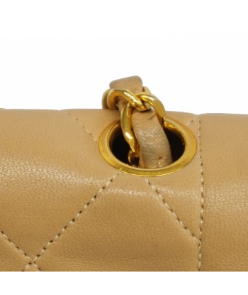 Auth Chanel Matelasse Diana Flap Single Chain Womens Leather Shoulder Bag Beige de technologie