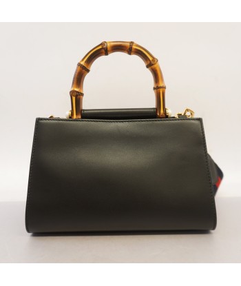 Auth Gucci 2way bag bamboo 470271 leather black gold metal commande en ligne