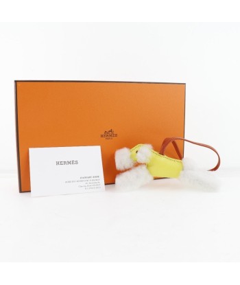 HERMES Hermes Buddy Dog 083349CA Anyomiro Mouton Yellow U Ladies Charm en linge