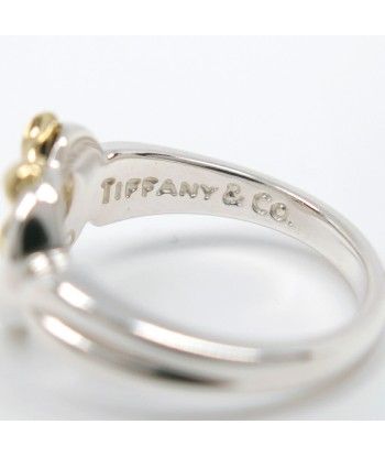 TIFFANY & Co. Tiffany Ribbon Silver 925 K18 Gold No. 7.5 Womens Rings / de votre