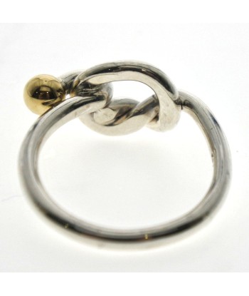 TIFFANY & Co. Tiffany Hook Eye Silver 925 K18 Yellow Gold No. 9 Ladies Ring / d'Europe débarque