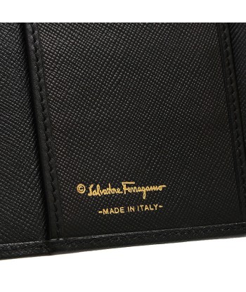 Salvatore Ferragamo Gancini Leather Long Wallet (bi-fold) Black JUSQU'A -70%! 