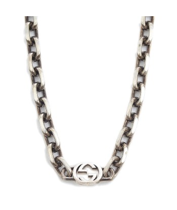 Gucci Interlocking G Chain Necklace Silver SV925 616941 Jusqu'à 80% De Réduction