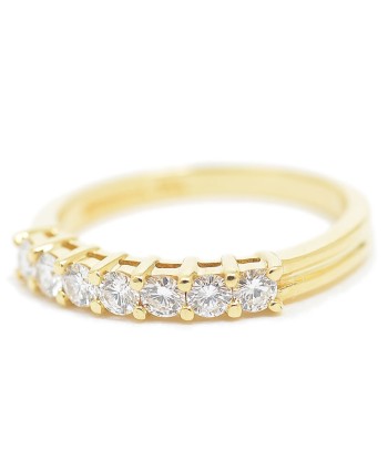 Tiffany Shared Prong Setting Half Circle Ring 7P Diamond K18YG No. 10 Dans la société mordern