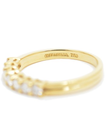 Tiffany Shared Prong Setting Half Circle Ring 7P Diamond K18YG No. 10 Dans la société mordern