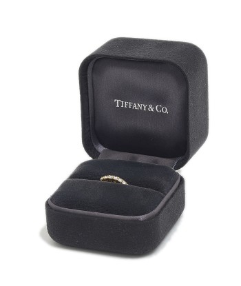 Tiffany Shared Prong Setting Half Circle Ring 7P Diamond K18YG No. 10 Dans la société mordern