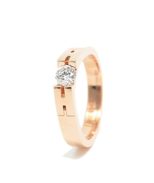 Hermes Hercules Ring 1P Diamond D0.25ct K18PG  50 Véritable concentré