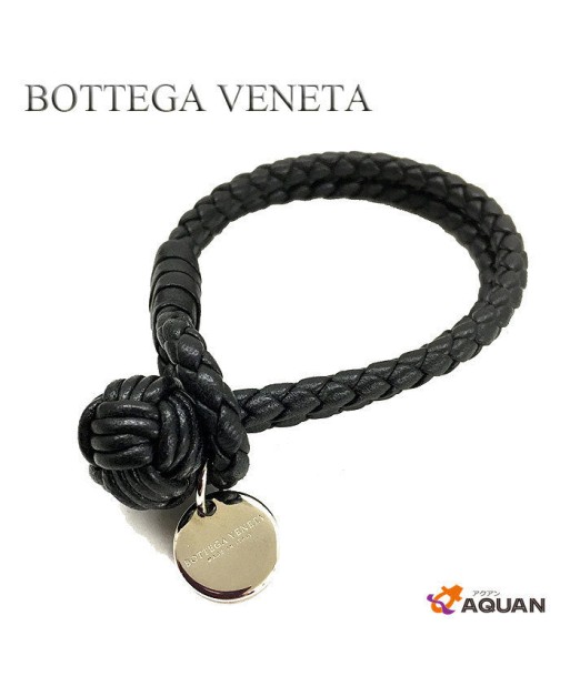 Bottega Veneta BOTTEGA VENETA intrecciato bracelet 113546 black mens Véritable concentré