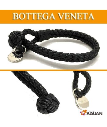 Bottega Veneta BOTTEGA VENETA intrecciato bracelet 113546 black mens Véritable concentré