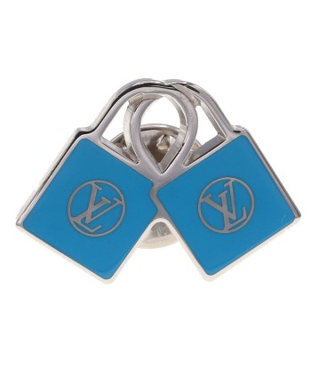 Louis Vuitton Pin Badge Not For Sale Silver Blue Metal Womens Mens Brooch Titac Limited LV À commander