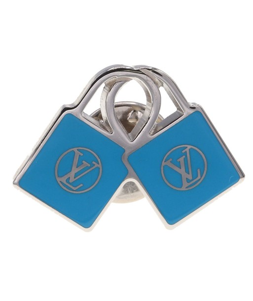 Louis Vuitton Pin Badge Not For Sale Silver Blue Metal Womens Mens Brooch Titac Limited LV À commander