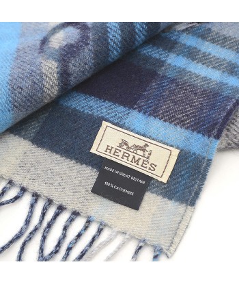 Hermes Cashmere Scarf Blue shop