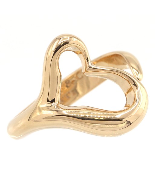 Tiffany Ring Elsa Peretti Open Heart K18 YG Yellow Gold No. 6 Jewelry Ladies soldes