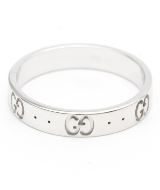 Gucci Icon White Gold (18K) Band Ring basket pas cher